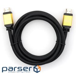 Multimedia cable HDMI to HDMI 1.8 m metal V2.0 Vinga (VCPDCHDMI2VMM1.8BK)