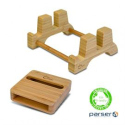 SIIG AccessoryCE-MT2A12-S1 Bamboo Multi-Function Tablet and Phone and Laptop Combo Stand Color Box