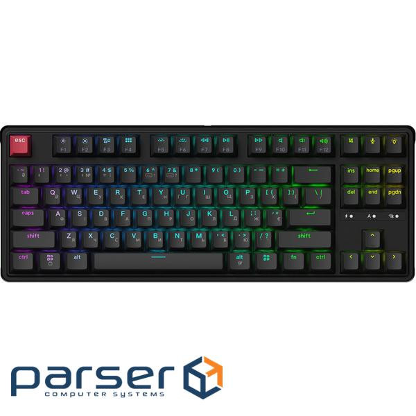 Клавіатура бездротова Keychron C3 Max Super Red Switch Black RGB (C3M-H1-UA)