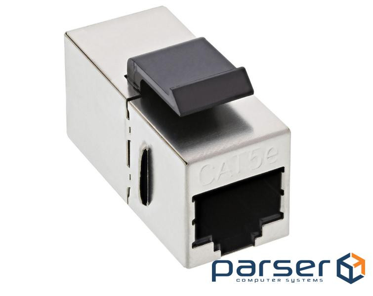Перехідник мережевий RJ45 STP5e F/F,1:1 Metal 8/8 Keystone Snap-in,срібний (62.09.8174-1) (62.09.8174-1)