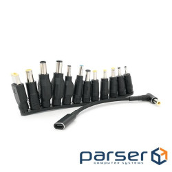 Кабель-перехідник Туре-С(M) to 5.5*2.5(M)+ 12 перехідників довжина 0.2м, 100W (YT46635)