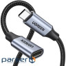 Кабель USB 3.1 Type-C M-F, 1 м, 5A （10Gbps）Чорний, US372 UGREEN (30205)