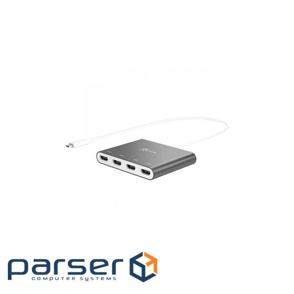 Багатопортовий мультиадаптер J5create JCA366-N USB-C на 4xHDMI
