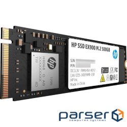 Твердотільний накопичувач M.2 500Gb, HP EX900, PCI-E 4x, 3D TLC, 2000/ 1400 MB/ s (2YY44AA)