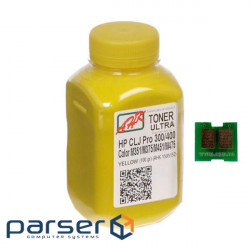 Тонер HP CLJ Pro 300/400/M475 100г Yellow +chip AHK (1505165)