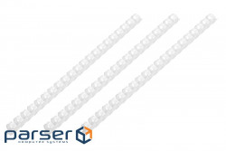 Plastic springs for binder 2E, 16mm, white, 100pcs (2E-PL16-100WH)