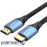 Кабель HDMI M-M, 2.0 м, V2.0, 4K 60Гц , Aluminum Alloy Blue Vention (ALHSH)