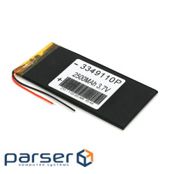 Літій-полімерний акумулятор 3*49*110mm (Li-ion 3.7В 2000мА&middot,год) (0349110) ) (0349110)