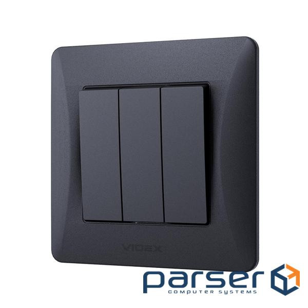 Switch Videx BINERA 3kl black graphite (VF-BNSW3-BG)