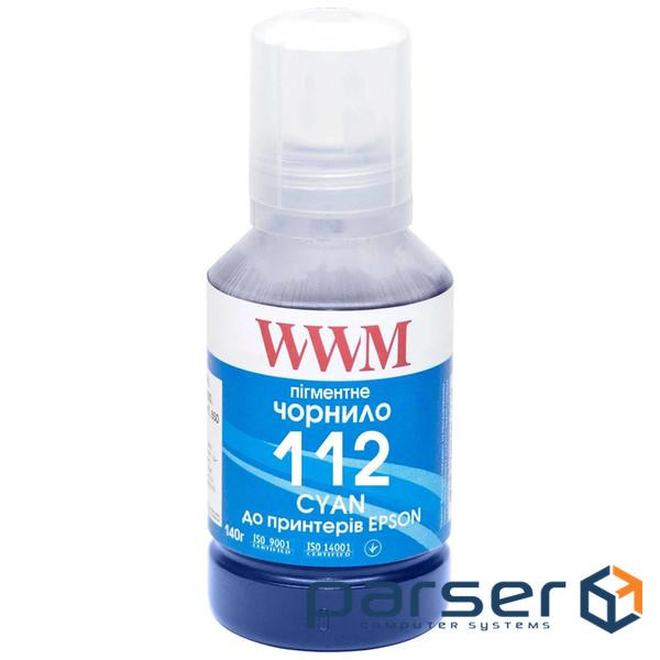 Чорнило WWM Epson L11160/6490 №112 140г Cyan pigmented (E112CP)