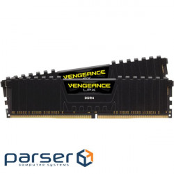 Набір пам'яті CORSAIR Vengeance LPX Black DDR4 3200MHz 16GB Kit 2x8GB (CMK16GX4M2E3200C16)