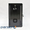 Cabinet 12U, 620х350х640 mm (W * D * H), acrylic glass, black (UA-MGSWA1235B)