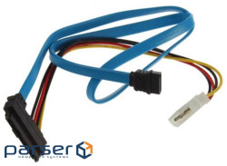 Кабель SATA 7pin (F) --> SAS (SFF-8482) 0.7 м . (S0130)