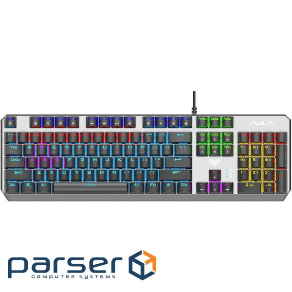 Клавіатура Aula Mechanical F2066-II KRGD blue rainbow backlit (6948391234526)