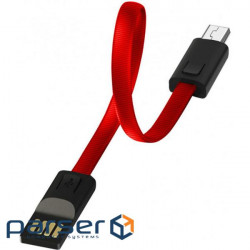 Date cable USB 2.0 AM to Micro 5P 0.22m red ColorWay (CW-CBUM022-RD)