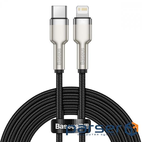Кабель Baseus Cafule metal Type-C to Lightning PD 20W 2M Чорний (CATLJK-B01) (CATLJK-B01 2м )