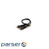 Кабель RCA (мама) => 2хRCA (тато), CU, круглий, Black, 0,2 м, (YT-RCA(F) / 2х RCA(M)-0,2CuB)