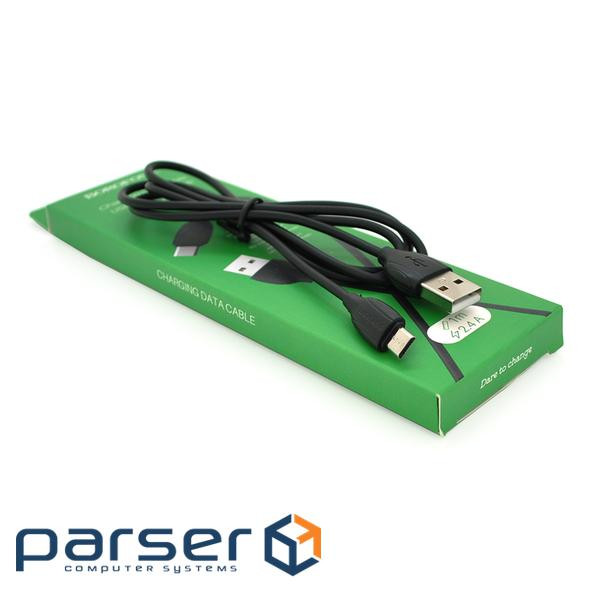 Кабель Borofone BX19, Micro-USB, 2.4A, довжина 1м , Black, BOX (Borofone BX19M / B)