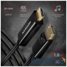 Кабель мультимедійний DisplayPort M to HDMI M 1.8m 4K30Hz black AXAGON (RVD-HI14C2)