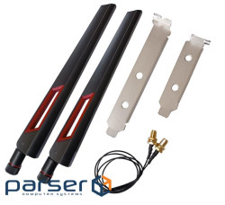 Антена Fenvi 2PcsX10Dbi, Black, 10 dBi, 2 шт, SMA, кабель для підключення MHF4, план (FV-2PCSX10DBI)