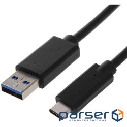 Кабель пристроїв USB Type-C-3.0A M/M 1.0m,(USB3.0) 3xShield AWG24+28 Cu,чорний (25.02.5011-1) (25.02.5011-1)