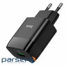 Зарядний пристрій HOCO C72Q Glorious USB QC3.0 18W Black (6931474732507)