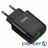 Зарядний пристрій HOCO C72Q Glorious USB QC3.0 18W Black (6931474732507)