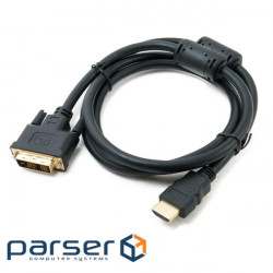 Кабель HDMI - DVI-D, 1.5 м, Black, Extradigital, позолочені коннектори (KBH1684)