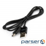 Дата кабель USB 2.0 AM to Type-C 1.0m 3A 18W PVC black Vinga (VCPUSBTC3ABK)