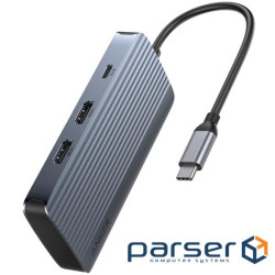 кабель ANKER USB-C Hub - 7-in-1 - PD in 100W, 2xHDMI, 4xUSB-A (Black) USB-концентратор (х (A83740A2)