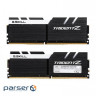 DDR-4 16GB KIT(2*8GB) PC4-25600 (PC4-3200) Trident Z Black H/ White logo G.SKI (F4-3200C16D-16GTZKW)