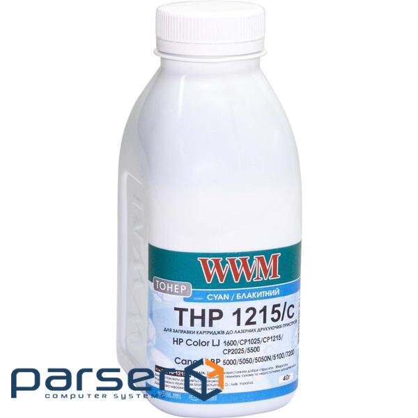 Тонер HP CLJ CP1215/CP1515/CM1312 , 40г Cyan WWM (HP1215C)