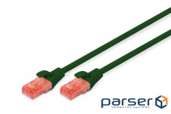 Patch cord 0.5m , CAT 6 UTP, AWG 26/7, Cu, LSZH, green Digitus (DK-1617-005/G)
