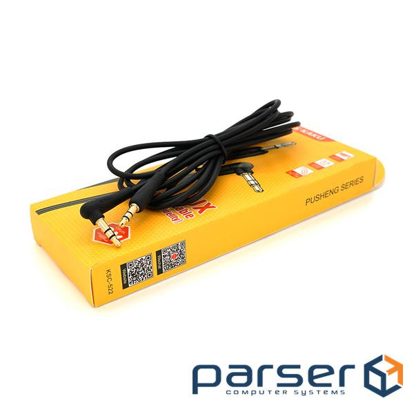 Кабель iKAKU KSC-522 PUSHENG AUX Audio DC3.5 тато-тато 2.0м , GOLD Ster (YT-AUXGJ(M) / (M)-KSC-522-B)