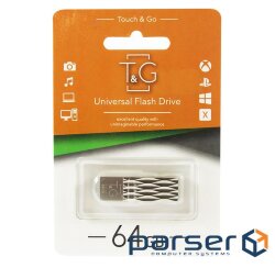 Flash drive USB 64GB T&G 103 Metal Series Silver (TG103-64G)