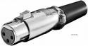 Socket FreeEnd-XLR 3p,/F Screwed Locking, metallic (75.01.1959-1)