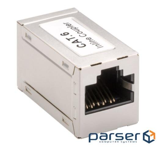 Перехідник мережевий RJ45 UTP6 F/F,адаптер Coupler Metal Gold,металік (62.09.8183-1) (62.09.8183-1)