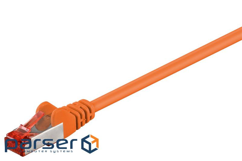 Патч-корд екранований RJ45 SFTP6 0.5m, patch AWG27 D=6.0mm Gold Protect, оранжевий (75.09.5466-10)