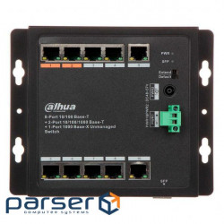 Network switch Cisco SG350X-48-K9-EU Тип - управляемый 3-го уровня, форм-фактор - в стойку, количество портов - 54, порты - SFP+, Gigabit Ethernet, комбинированный, возможность удаленного управления - управляемый, коммутационная способность - 176 Гбит/ с, размер таблицы МАС-адресов - 64000 Кб, корпус - Металический, 48x10/ 100/ 1000TX, 2хSFP+ Dahua DH-PFS3111-8ET-96-F