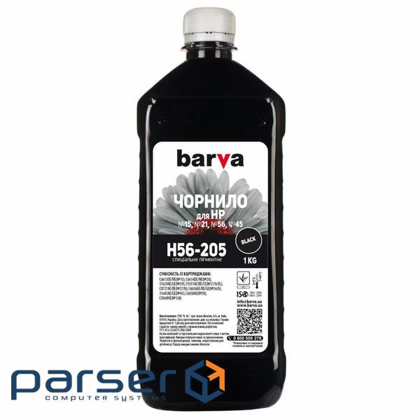 Чорнило Barva HP 56/27/21 1кг BLACK pigmented (H56-205)