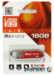 Flash drive MIBRAND Aligator 16GB Dark Red (MI2.0/AL16U7DR)
