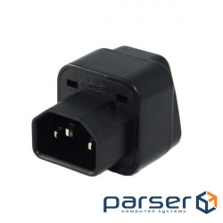 Power adapter IEC(World)-(C14) F/M, adapter, black (62.01.3126-1)
