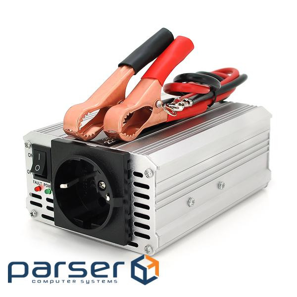 Інвертор напруги POWERMASTER, 24V / 220V, 350W з модифікованою синусоїдою, 1 Shuko, клеми (PM-4504) (PM-4504)