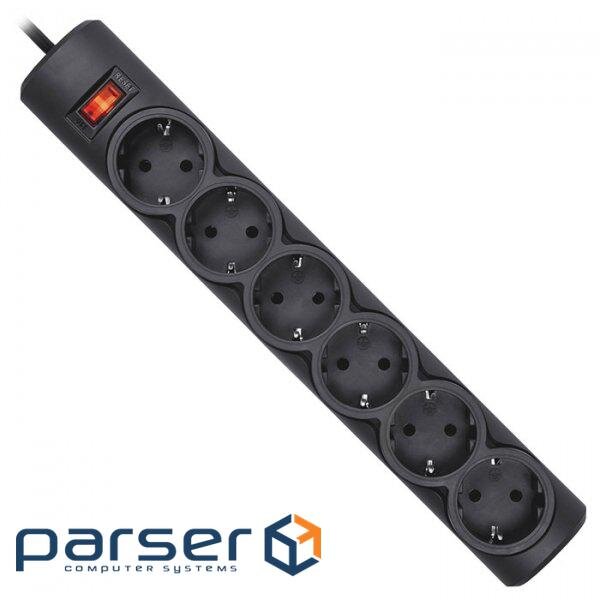 Мережевий фільтр-подовжувач DEFENDER DFS 151 Black 1.8м (99494)