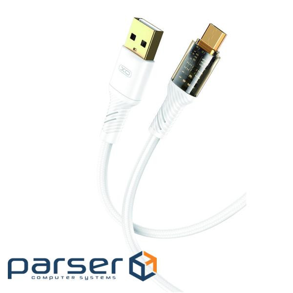 Дата кабель USB 2.0 AM to Micro 5P 1.0m 2.4A white XO (NB229-M-1-WH)