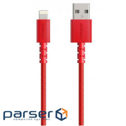 Date cable USB 2.0 AM to Lightning 0.9m Select+ Red Anker (A8012H91)
