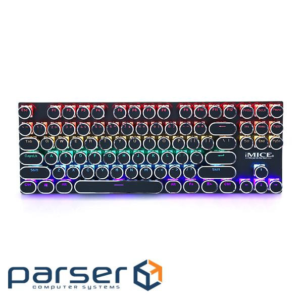 Клавіатура iMICE GK800 USB Wired (TYPE-C), довжина кабелю 100см, (Eng), White / Black, 87к 