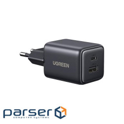 Зарядний пристрій Ugreen X514 1xUSB-C PD20W + 1xUSB GaN black (65737)