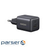 Зарядний пристрій Ugreen X514 1xUSB-C PD20W + 1xUSB GaN black (65737)