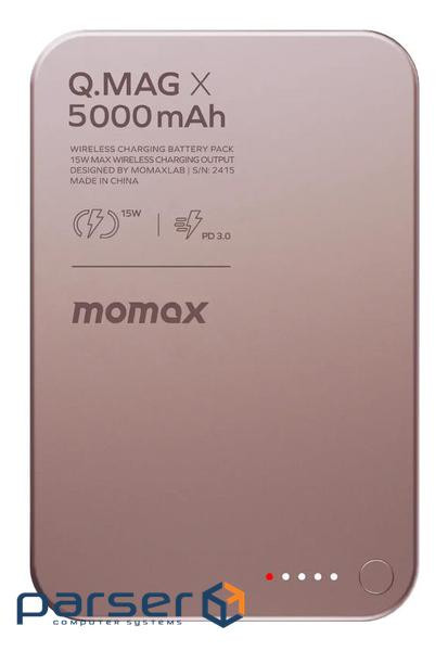 Портативний зарядний пристрій WRL 5000MAH Q.MAG X PINK IP116AP MOMAX